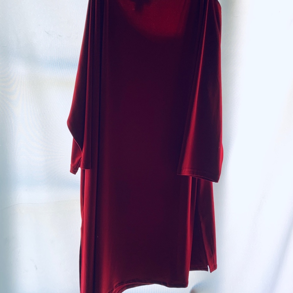 Alfani  RED Cold Shoulder Tunic Top Hi Low  XXL - Picture 5 of 5